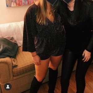 Gold and black New Years Eve Romper